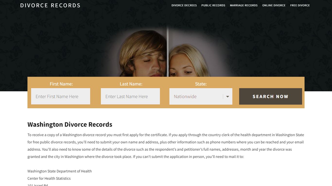 Washington Divorce Records | Enter Name & Search | 14 Days FREE